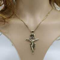Antikschmuck für Damen - Annodazumal Antikschmuck: Korpus Christi Kreuz Anhänger in Gold kaufen