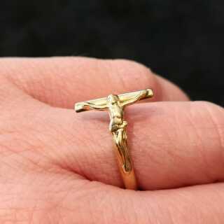 Kruzifix Ring in  Gold für Damen und Herren