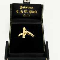 Crucifix ring in gold for ladies and gentlemen