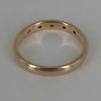 Hübscher Vorsteck Ring in Rotgold mit funkelnden Brillanten