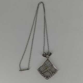 Negligé necklace in silver with zircons from the late Art Deco period