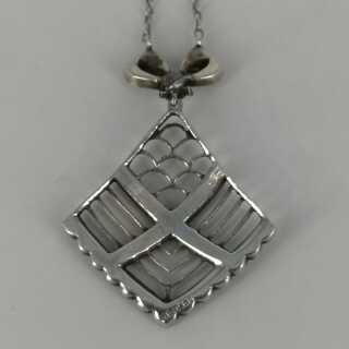 Negligé necklace in silver with zircons from the late Art Deco period