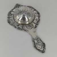 Fancy Neo-Rococo Silver Tea Strainer circa 1890