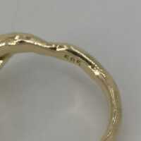 Handmade engagement ring in gold with diamond