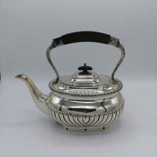 Antique Swivel Teapot with Rechaud around 1920 in Queen Anne Style