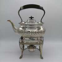 Antike Schwenk- Teekanne mit Rechaud um 1920 im Queen...