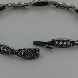 Bracelet in silver with marcasites in Art Deco style