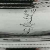 Teekanne in massivem Silber von Naphtali Hart London 1813