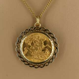 Souvereign Coin Pendant and Brooch