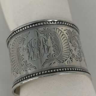 Antique Solid Silver Napkin Ring from England 1894