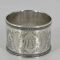 Antiker Serviettenring in massivem Silber aus England 1894