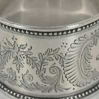 Antiker Serviettenring in massivem Silber aus England 1894