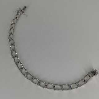 Solid bracelet in 585/- white gold for ladies and gentlemen