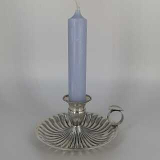 Candlestick with plate in solid silver early 20th century from Italy