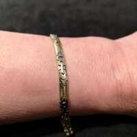 2- farbiges Damen Designer Armband in massivem Gold...