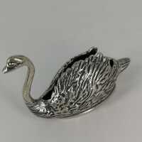 Vintage Silver Swan with Six Tail Feathers as Toothpicks