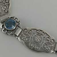 Vintage Damen Armband in Silber in Filigrantechnik und Glassteinen