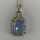 Technical College Idar-Oberstein Art Deco Pendant in Silver with synth. Blue topaz