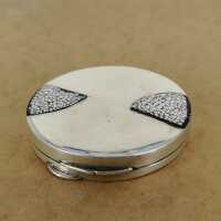 Collectable Art Deco Powder Box in Silver and Gold