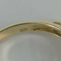 Prächtiger vintage Damen Ring in Gold mit Blautopasen und Diamant