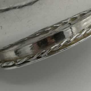 Elegant Art Deco Gravy Boat in Hammered Solid Silver from 1930