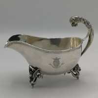 Antique Sauce Boat in Silver from Hanau around 1880 with...