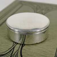 Vintage Pill Box in Silver with Pearl Rim from the 1950s