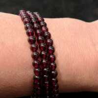 Antique garnet bracelet with handmade pin clasp