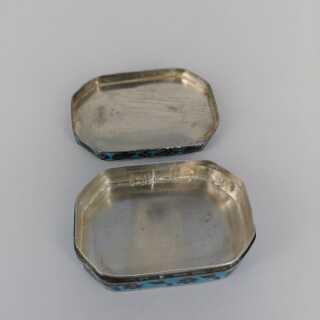 Antique Snuff Box in Silver, Tortoiseshell and Enamel
