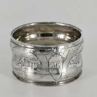 Biedermeier Napkin Ring in Silver around 1820 with Fine...