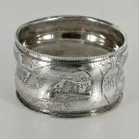 Biedermeier Napkin Ring in Silver around 1820 with Fine...