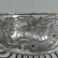 Victorian Silver Plated Double Opening Biscuit Box circa 1890