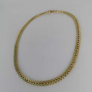 Gold Braid Pattern Necklace from the 1980s from Italy