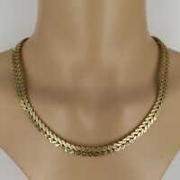 Gold Braid Pattern Necklace from the 1980s from Italy