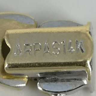 2-coloured designer bracelet in gold with screw design