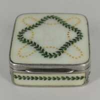 Art Nouveau Pill Box in Silver and Enamel by Georg Adam...
