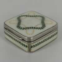 Art Nouveau Pill Box in Silver and Enamel by Georg Adam...