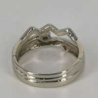 Unikat Goldschmiedearbeit vintage Damen Gold Ring mit Diamant