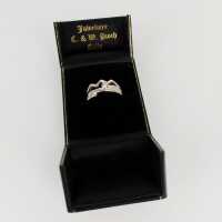 Unikat Goldschmiedearbeit vintage Damen Gold Ring mit Diamant