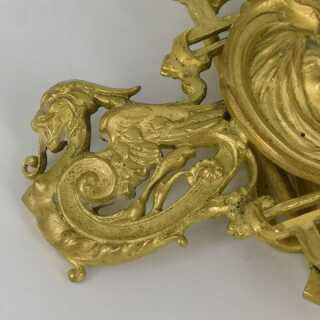 Large Belt Buckle in Bronze from the Early Art Nouveau around 1880
