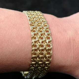 Beautiful golden 3-fold Garibaldi bracelet Friedrich Binder Mönsheim
