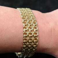 Beautiful golden 3-fold Garibaldi bracelet Friedrich...