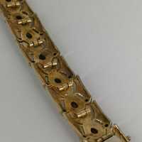Vintage Armband in vergoldetem Silber mit Markasiten und Turmalinen