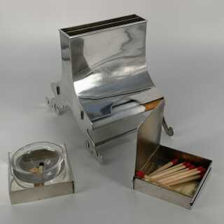 Art Nouveau Cigarette Dispenser in Solid Silver Unique Otto Bortenreuter