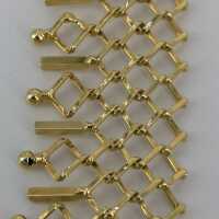Goldenes abstraktes Kragen Collier in zarten geometrischen Formen um 1950