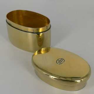 Ovale Arte Deco-Box IN Oro Argento Di Asprey & Co London 