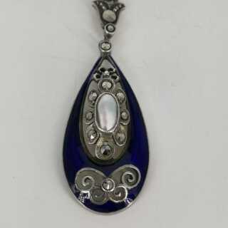 Art Nouveau pendant with chain attr. Theodor Fahrner around 1920