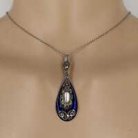 Art Nouveau pendant with chain attr. Theodor Fahrner...