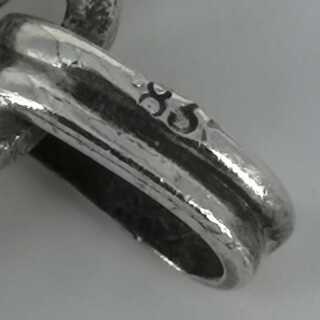 Elegant silver bracelet around 1930 set with amethysts