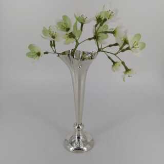 Art Nouveau Trumpet Shaped Vase in Solid Silver